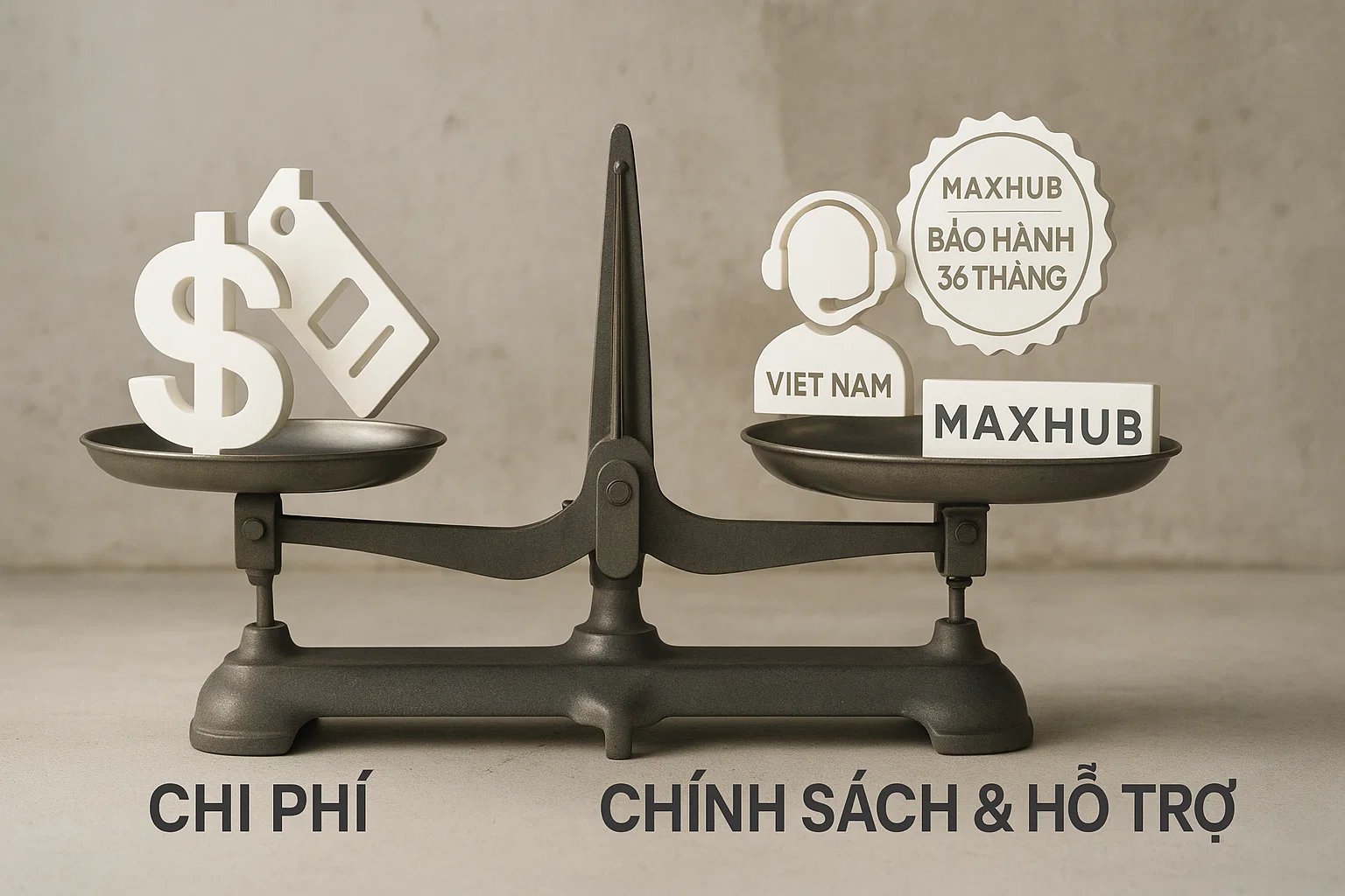 Đánh giá chi phí đầu tư và chính sách bảo hành, hỗ trợ camera hội nghị MAXHUB so với Logitech. MAXHUB Việt Nam cam kết bảo hành 36 tháng và hỗ trợ chuyên nghiệp.
