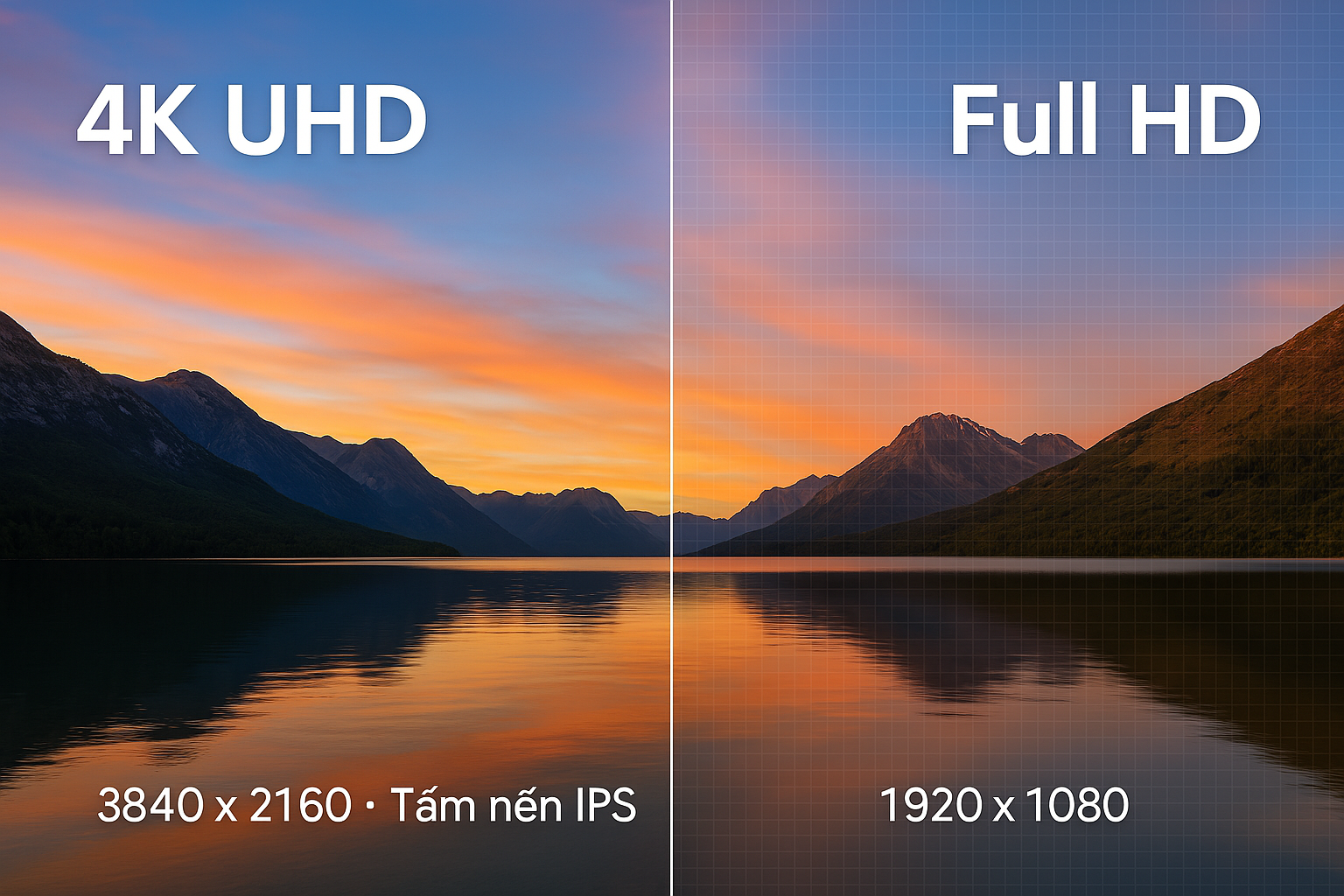 so s&aacute;nh độ ph&acirc;n giải tr&ecirc;n m&agrave;n h&igrave;nh tương t&aacute;c