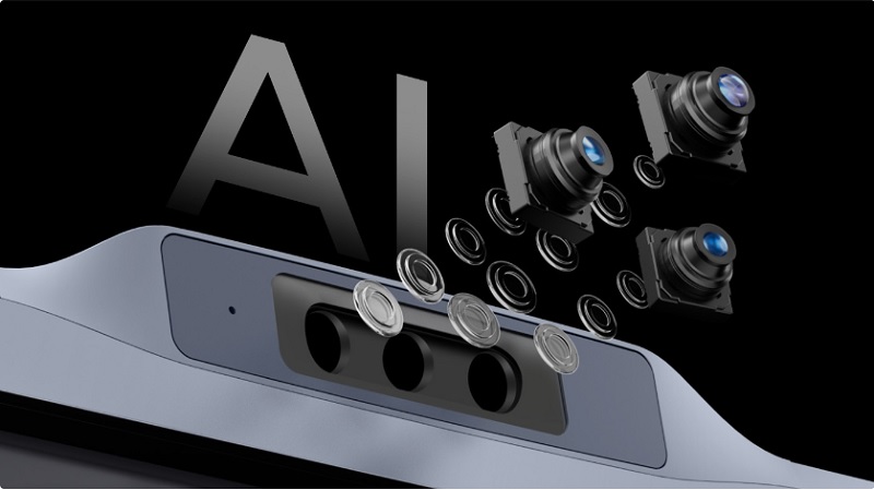 M&agrave;n h&igrave;nh tương t&aacute;c Maxhub V7 XBoard được trang bị hệ thống camera Trident AI